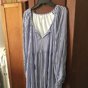 Old Navy, lined peasant dress w/ ruffle hem XXL